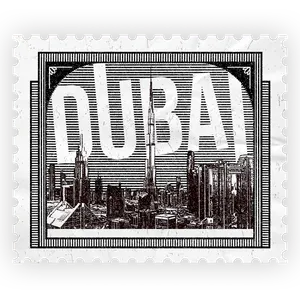 Dubai location stamp